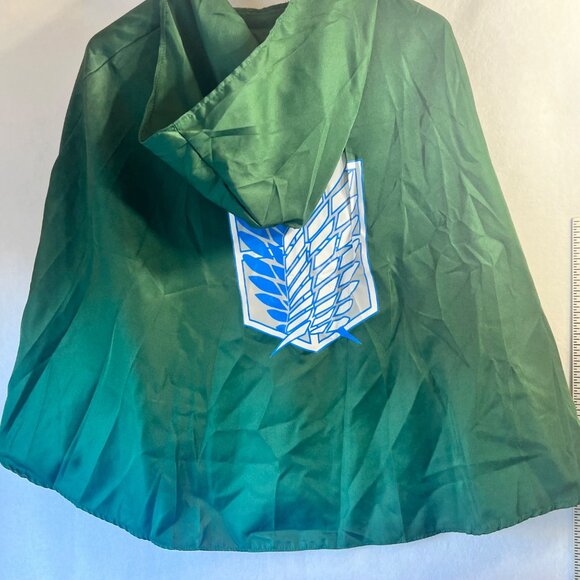Anime Attack On Titan Green Hooded cape hooded Cloak Set - Picture 2 of 13